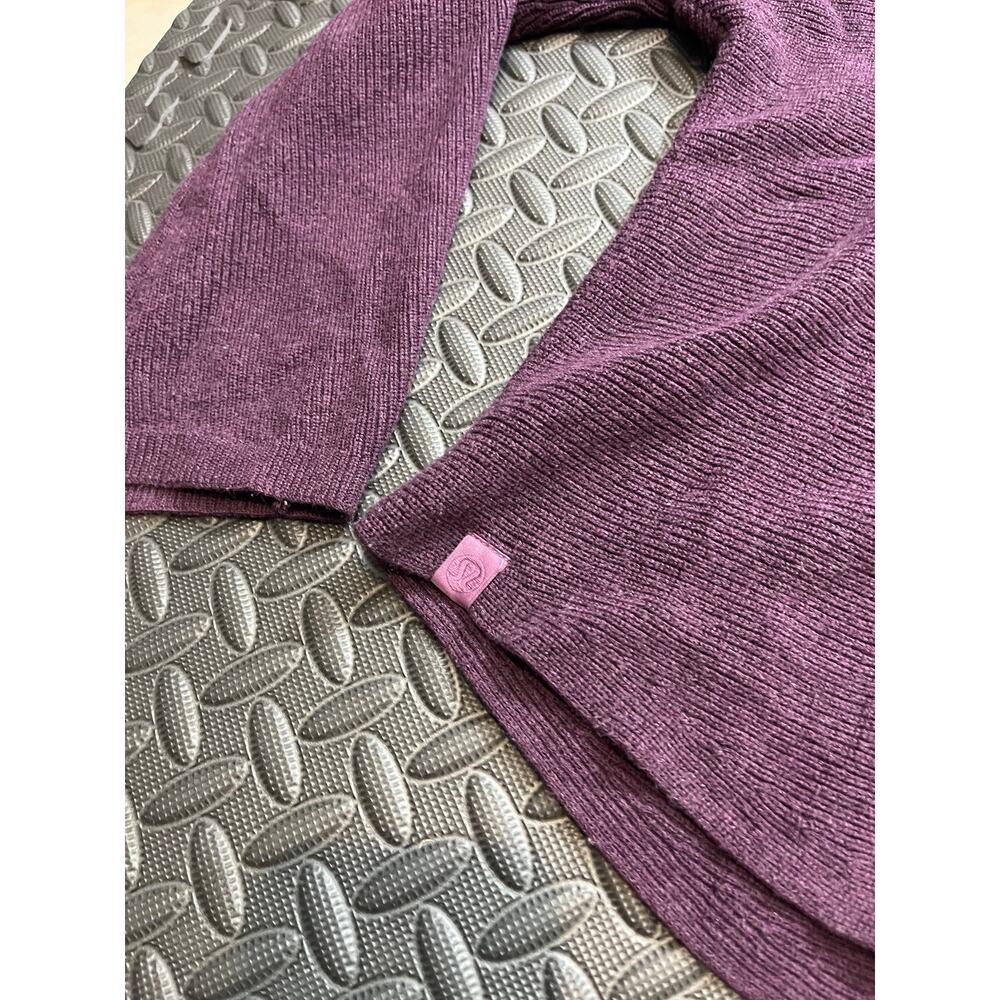Lululemon Women Ribbed Knit Boxy Cotton-Blend Mock Neck Sweater Purple Size XS/S - Picture 5 of 7